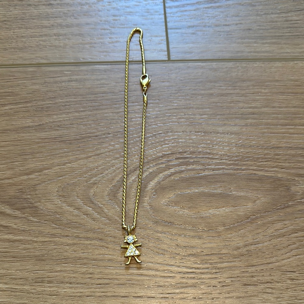 Vintage birthstone pendant necklace
